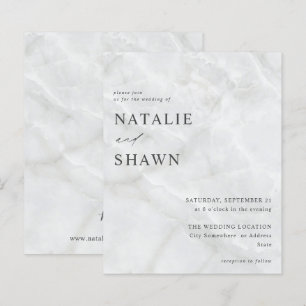 Budget White Marble Wedding
