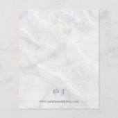 Budget White Marble Wedding Flyer (Achterkant)