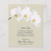 Budget White Orchid Funeral Memorial Bedankt (Voorkant)