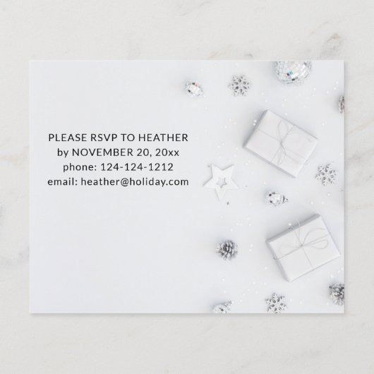 Budget White Pine-kerstfeest Flyer (Achterkant)