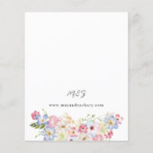 Budget White Pink & Paars Floral Wedding Flyer (Achterkant)