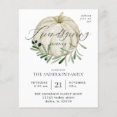 Budget White Pumpkin Friendsgiving Flyer (Voorkant)