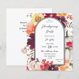 Budget White Pumpkin Herfst Floral Thanksgiving