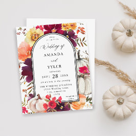 Budget White Pumpkin Herfst Floral Wedding