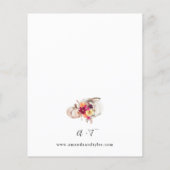 Budget White Pumpkin Herfst Floral Wedding Flyer (Achterkant)