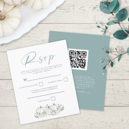 Budget White Pumpkins QR Code Weddenschap RSVP