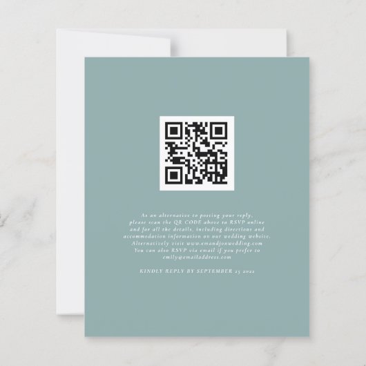 Budget White Pumpkins QR Code Weddenschap RSVP (Achterkant)