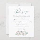 Budget White Pumpkins QR Code Weddenschap RSVP (Voorkant)