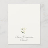 Budget White Rose Floral Bridal Shower Invitation (Achterkant)