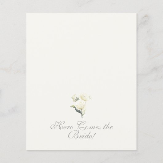 Budget White Rose Floral Bridal Shower Invitation (Achterkant)