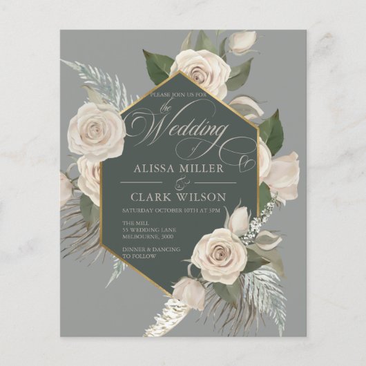 BUDGET White Rose, Gold Emerald Weddenschap (Voorkant)