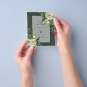 BUDGET WHITE ROSEERT UITNODIGINGEN WEDDING CHIC FLYER (Hand)