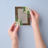 BUDGET WHITE ROSEERT UITNODIGINGEN WEDDING CHIC FLYER (Hand)