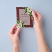 BUDGET WHITE ROSEERT UITNODIGINGEN WEDDING CHIC FLYER (Hand)