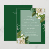 BUDGET White Roses Bouquet Floral Wedding (Voorkant / Achterkant)