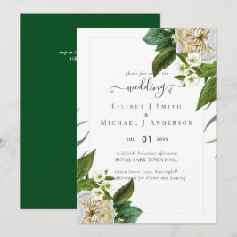 BUDGET White Roses Bouquet Floral Wedding