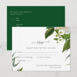 BUDGET White Roses Bouquet Floral Wedding Briefkaart