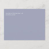 Budget White Roses Dusty Blue Wedding Briefkaart (Achterkant)