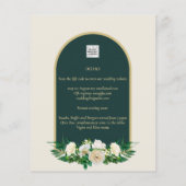BUDGET White Roses Forest Green Winter Weddenschap (Achterkant)