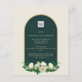 BUDGET White Roses Forest Green Winter Weddenschap (Achterkant)