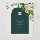 BUDGET White Roses Forest Green Winter Weddenschap (Achterkant)