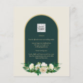 BUDGET White Roses Forest Green Winter Weddenschap (Achterkant)