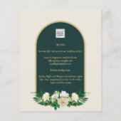 BUDGET White Roses Forest Green Winter Weddenschap Flyer (Achterkant)