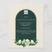 BUDGET White Roses Forest Green Winter Weddenschap Flyer (Achterkant)