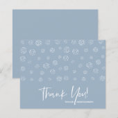 Budget White Script Dusty Blue Hartelijk dank (Voorkant / Achterkant)