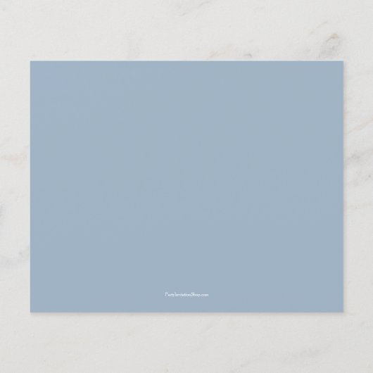 Budget White Script Dusty Blue Hartelijk dank (Achterkant)