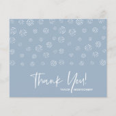 Budget White Script Dusty Blue Hartelijk dank (Voorkant)