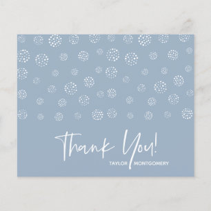 Budget White Script Dusty Blue Hartelijk dank