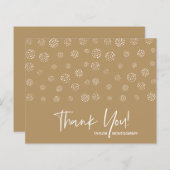 Budget White Script Gold Hartelijk dank (Voorkant / Achterkant)