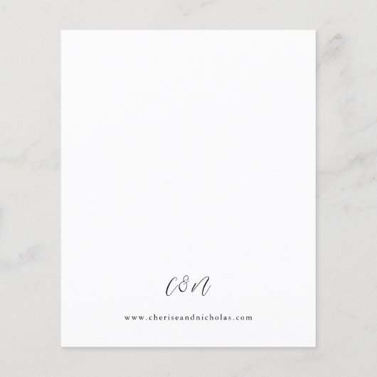 Budget White Soft Floral & Eucalyptus Weddenschap (Achterkant)