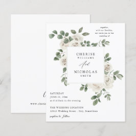 Budget White Soft Floral & Eucalyptus Weddenschap