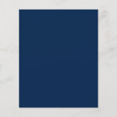 Budget White Text Navy Blue Evening Party Uitnodig (Achterkant)