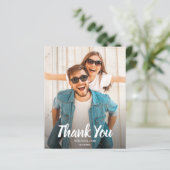 Budget White Text Weddenschap Foto Dank u Opmerkin (Staand voorkant)