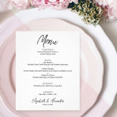 Budget White Wedding Menu