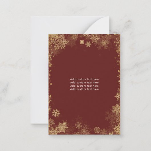 Budget Wij wensen u een vrolijk kerstrood plezier Notitiekaartje (Achterkant)