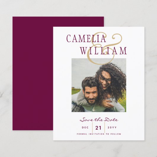 BUDGET Wijn Bes Berry Gouden Huwelijks FOTO Save t (Voorkant / Achterkant)