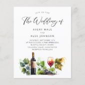 Budget Wijn Theme Vineyard bruiloft uitnodiging (Voorkant)