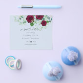 BUDGET  Wijnrood Roze Eucalyptus Bruiloft Flyer (Enkel)