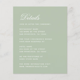 Budget Wijze Bruiloft Details Groene Behuizing Kaa