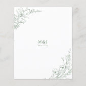 BUDGET Wijze Groene Bloemen Krans Monogram Bruilof (Achterkant)