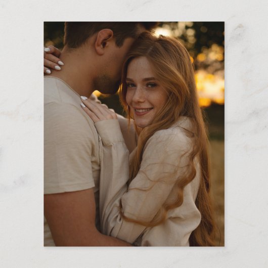 Budget Wijze Groene Lichten Foto Bruiloft Uitnodig (Achterkant)