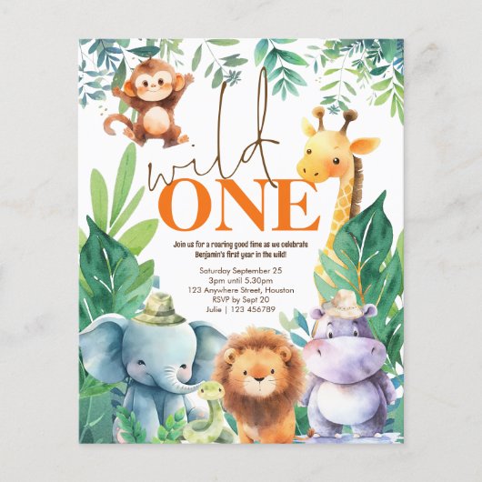 Budget Wild Een Oerwoud 1e Verjaardagsfeest (Voorkant)