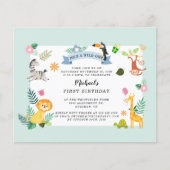 Budget Wild Eén Oerwoud Safari Dier 1e verjaardag (Voorkant)