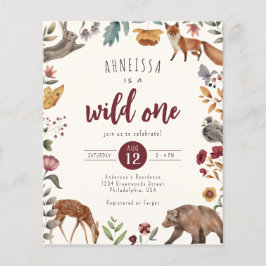 Budget Wild One Animal Woodland First Birthday