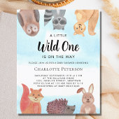 Budget Wild One Dieren Baby shower Invite
