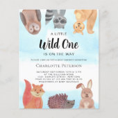 Budget Wild One Dieren Baby shower Invite (Voorkant)